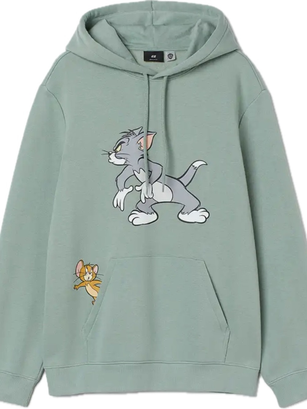 H&M Mint Green Tom & Jerry Cat Graphic Hoodie